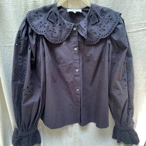 SEA NY EYELET COLLAR BLOUSE